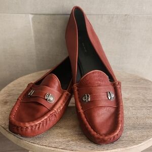 Marc Jacobs Rust Leather Loafers